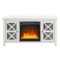 Henn & Hart - Colton Crystal Fireplace TV Stand for TVs Up to 55" - White-Front_Standard