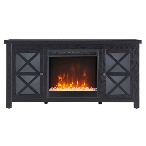 Camden&Wells - Colton Crystal Fireplace TV Stand for TVs Up to 55" - Black Grain