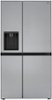 LG - 23 Cu. Ft. Side-by-Side Counter-Depth Refrigerator with Smooth Touch Dispenser - Stainless Steel-Front_Standard