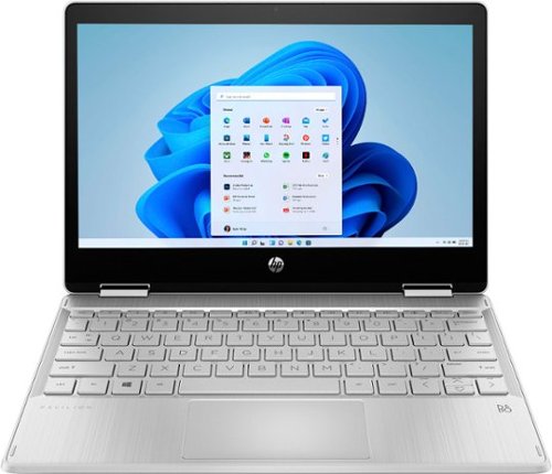 HP - Pavilion x360 2-in-1  11.6"  Touch-Screen Laptop - Intel Pentium Silver - 4GB Memory - 128 SSD - Natural Silver