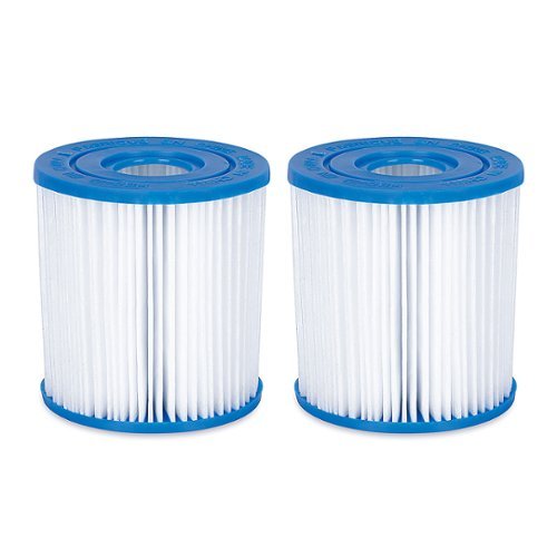Summer Waves - Replacement Type I Pool and Spa Filter Cartridge, 2 Pack - White