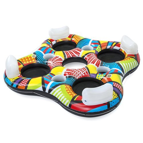Bestway - Hydro-Force Groovy Rapid River Quad Tubing Float with Built-In Coolers - Multi