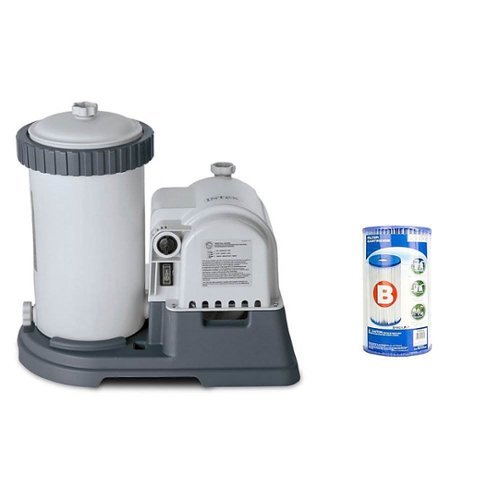 Intex - 2500 GPH Swimming Pool Filter Pump & Type B Replacement Filter Cartridge - Multi-Front_Standard 