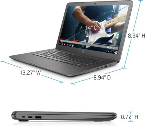 HP 14 Chromebook - Intel Celeron - 4GB Memory - 64GB eMMC - Chalkboard Gray GLOBAL SHIPPING