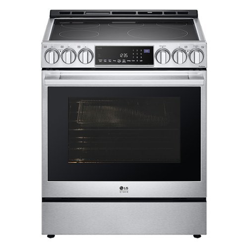 

LG - STUDIO 6.3 Cu. Ft. Smart Slide-In Electric True Convection Range with EasyClean, Air Sous Vide and Air Fry - Stainless steel