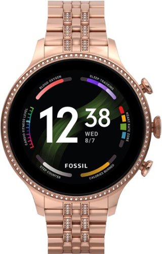 

Fossil - Gen 6 Smartwatch 42mm Rose Gold-Tone Stainless Steel - Rose Gold