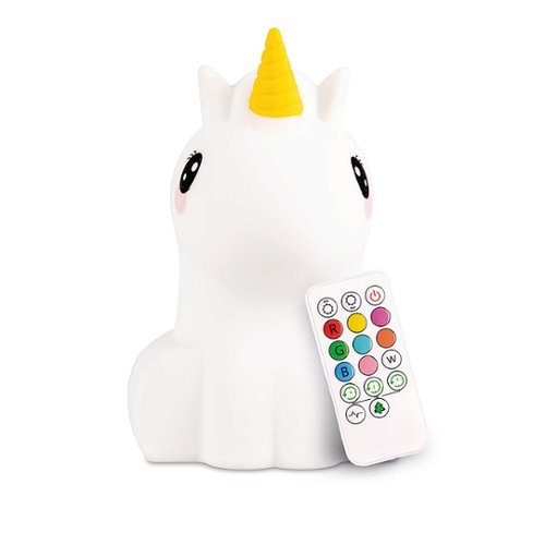 LumiPets - Kids' Night Light Unicorn Lamp with Remote - White