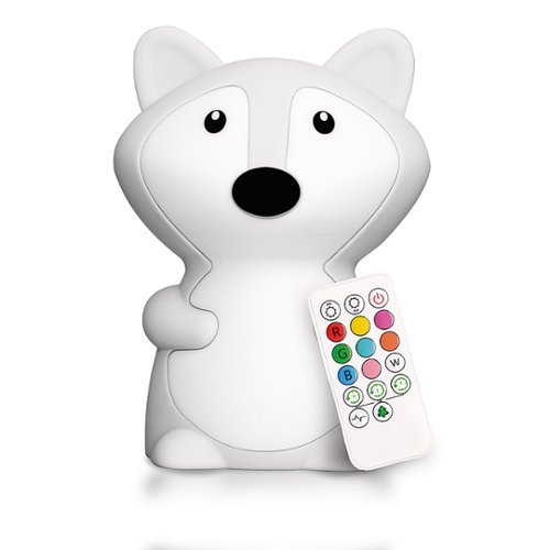 LumiPets - Kids' Night Light Fox Lamp with Remote - White