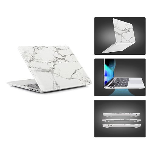Techprotectus Macbook PRO 13 case for M1,A2238,A2289,A2251, A2159,A1989, A1706, A1708 M2 2022 A2338 - White WORLDWIDE DELIVERY