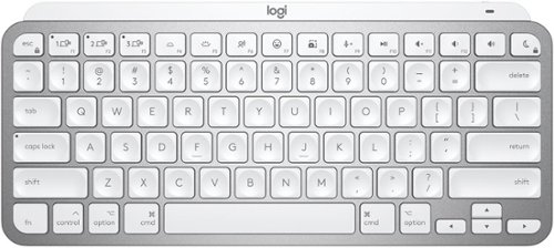 Logitech - MX Keys Mini TKL Bluetooth Scissor Mini MX Keys Switch Keyboard for Apple mac OS, iPad OS with Backlit Keys - Pale Gray