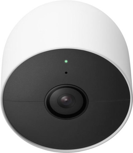 Google - Geek Squad Certified Refurbished Nest Cam 2 Pack Indoor/Outdoor Wire Free Security Cameras - Snow