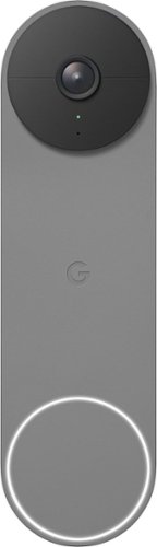 Google - Geek Squad Certified Refurbished Nest Wi-Fi Video Doorbell - Battery Operated - Ash
