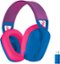 Logitech - G435 Wireless Dolby Atmos Over-the-Ear Gaming Headset for PC, PS4, PS5, Nintendo Switch, Mobile with Built-in Mic - Blue-Front_Standard