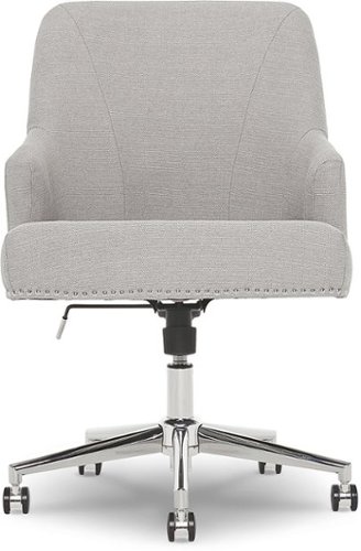 

Serta - Leighton Fabric Home Office Chair - Light Gray