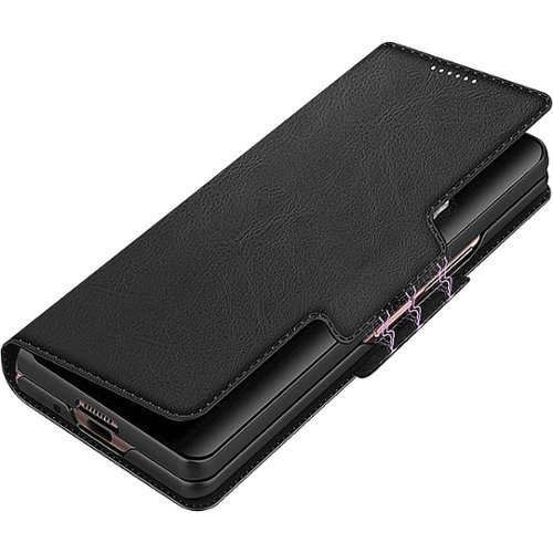 SaharaCase Leather Folio Wallet Case for Samsung Galaxy Z Fold3 5G - Black GLOBAL SHIPPING