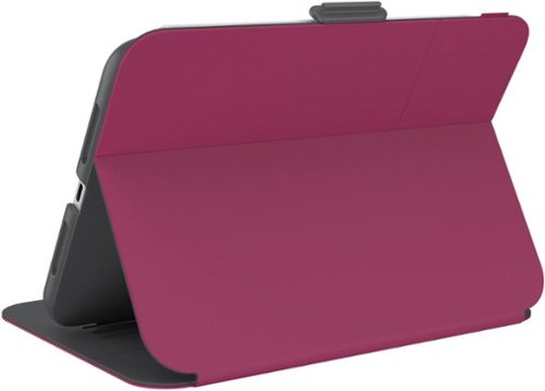 Speck Balance Folio Case with Microban for Apple iPad mini (A17 Pro) and Apple iPad mini (6th Generation 2021) - Verry Berry Red / Slate Grey HOW TO BUY