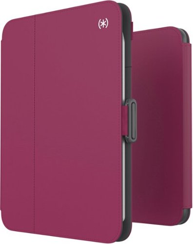 Speck Balance Folio Case with Microban for Apple iPad mini (A17 Pro) and Apple iPad mini (6th Generation 2021) - Verry Berry Red / Slate Grey WHERE TO BUY