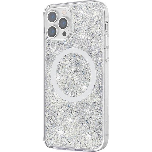 SaharaCase - Sparkle Case with MagSafe for Apple iPhone 13 Pro Max - Clear, Silver