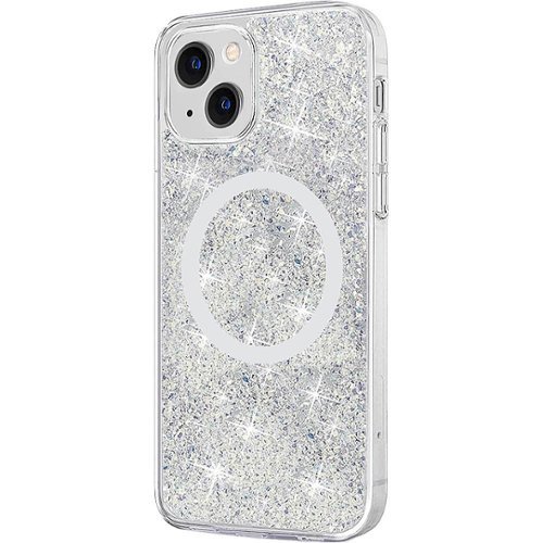 SaharaCase - Sparkle Case with MagSafe for Apple iPhone 13 - Clear, Silver
