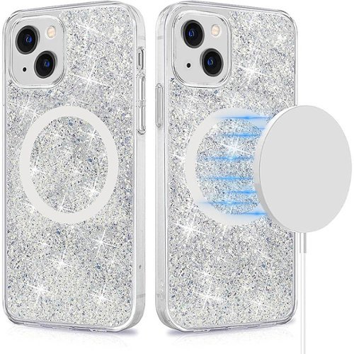 SaharaCase Sparkle Case with MagSafe for Apple iPhone 13 - Clear, Silver WORLDWIDE DELIVERY