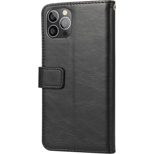 SaharaCase - Folio Wallet Case for Apple iPhone 13 Pro Max - Black-Left_Standard 