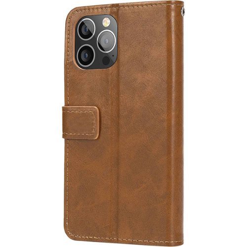 SaharaCase - Folio Wallet Case for Apple iPhone 13 Pro - Brown-Left_Standard 
