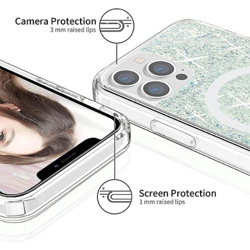 SaharaCase Sparkle Case with MagSafe for Apple iPhone 13 Pro - Clear, Teal, Green GLOBAL SHIPPING