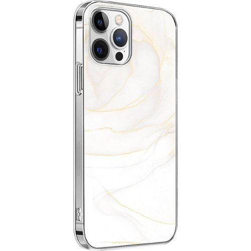 SaharaCase - Marble Series Case for Apple iPhone 13 Pro Max - White/Gold