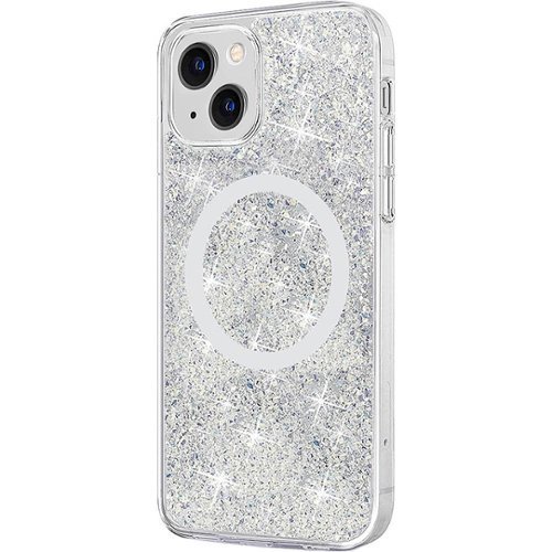 SaharaCase - Sparkle Case with MagSafe for Apple iPhone 13 mini - Clear, Silver