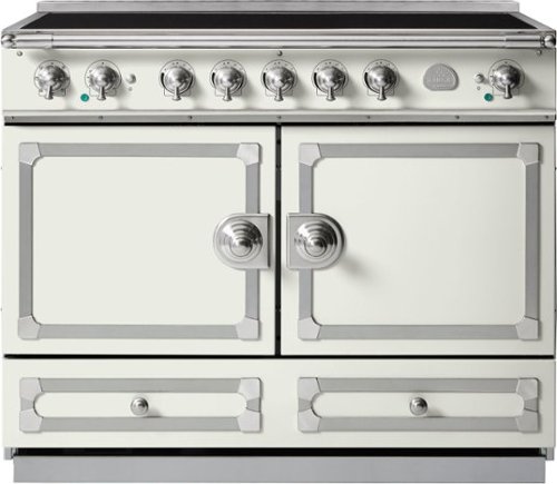 La Cornue - 110 Induction Range Pure White with Stainless Steel & Satin Chrome - Multi