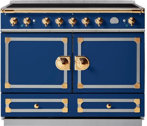 La Cornue - 110 Induction Range Royal Blue with Stainless Steel & Polished Brass - Multi
