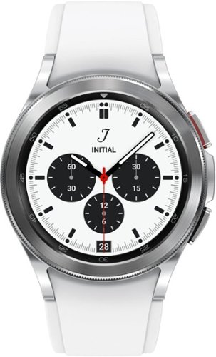Samsung - Geek Squad Certified Refurbished Galaxy Watch4 Classic Stainless Steel Smartwatch 42mm BT - Silver