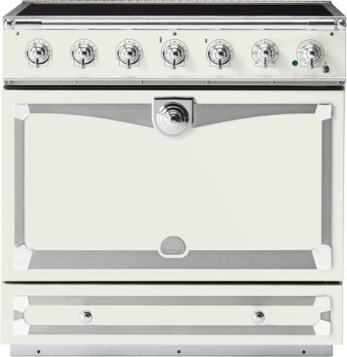 La Cornue - 90 Induction Range Pure White with Stainless Steel & Polished Chrome - Multi