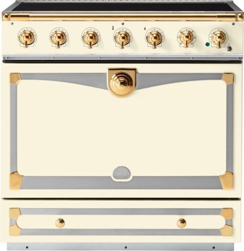 La Cornue - 90 Induction RangeIvory with Stainless Steel & Polished Brass - Multi