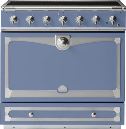 La Cornue - 90 Induction Range Provence Blue with Stainless Steel & Satin Chrome - Multi