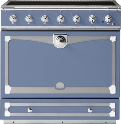 La Cornue - 90 Induction Range Provence Blue with Stainless Steel & Polished Chrome - Multi