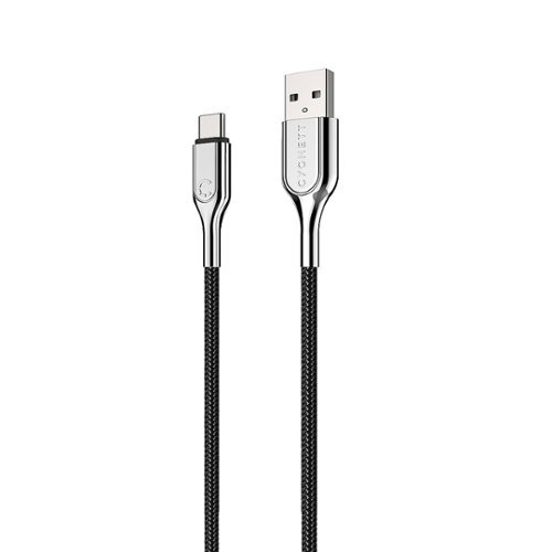 Cygnett - Armored 6' 2.0 USB-C to USB-A Charge and Sync Cable - Black