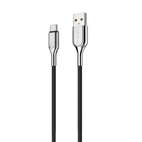 Cygnett - Armored 3' 2.0 USB-C to USB-A Charge and Sync Cable - Black