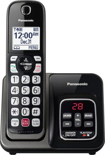 Image of Panasonic - KX-TGD830M DECT 6.0 Expandable Cordless Phone System with Digital Answering System - Matte Black