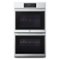 LG - STUDIO 30" Smart Built-In Electric Convection Double Wall Oven with Air Fry and Sous Vide - Stainless Steel-Front_Standard