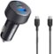 Anker - PowerDrive+ 6ft USB-C Cable Dual USB Car Charger - Black-Front_Standard