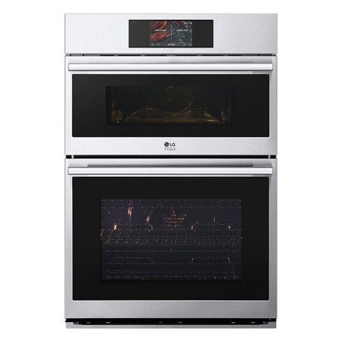 LG - STUDIO 30" Built-In Electric Convection Combination Wall Oven with Built-in Microwave, InstaView, Sous Vide and Air Fry - Stainless Steel