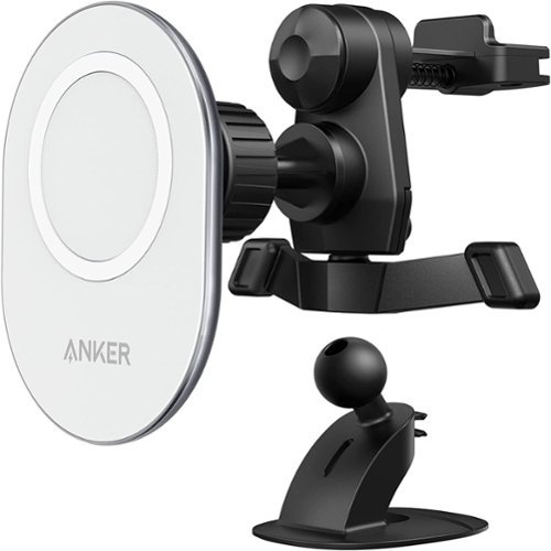 Anker Magnetic Car Mount for iPhone 13 & 12, Magsafe-Compatible (Does not support charging) - Black + White