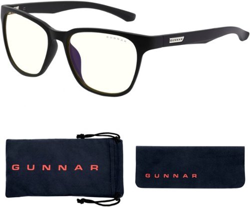 GUNNAR - Gaming & Computer Glasses  Berkeley, Onyx, Clear Tint - Onyx