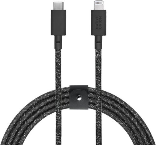 Native Union BELT CABLE 10 Foot Fast Charging USB-C TO LIGHTNING - Cosmos WORLDWIDE DELIVERY