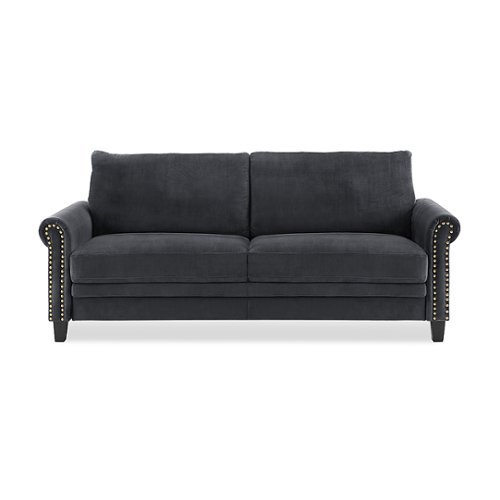 Lifestyle Solutions - Ashley Rolled Arm Sofa - Charcoal