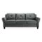 Lifestyle Solutions - Hamburg Rolled Arm Sofa - Dark Gray-Front_Standard