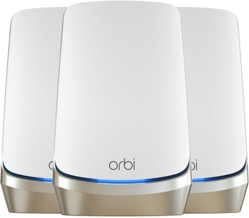  NETGEAR - Orbi 960 Series AXE11000 Quad-Band Mesh Wi-Fi 6E System (3-pack) - White