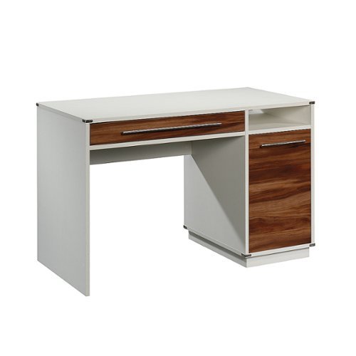 Sauder - Vista  Key Single Ped Computer Desk - Pearl Oak