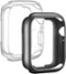 Modal™ - Bumper Case for Apple Watch 45mm and Apple Watch Series 7-9 45mm (2-Pack) - Space Gray/ Clear-Angle_Standard